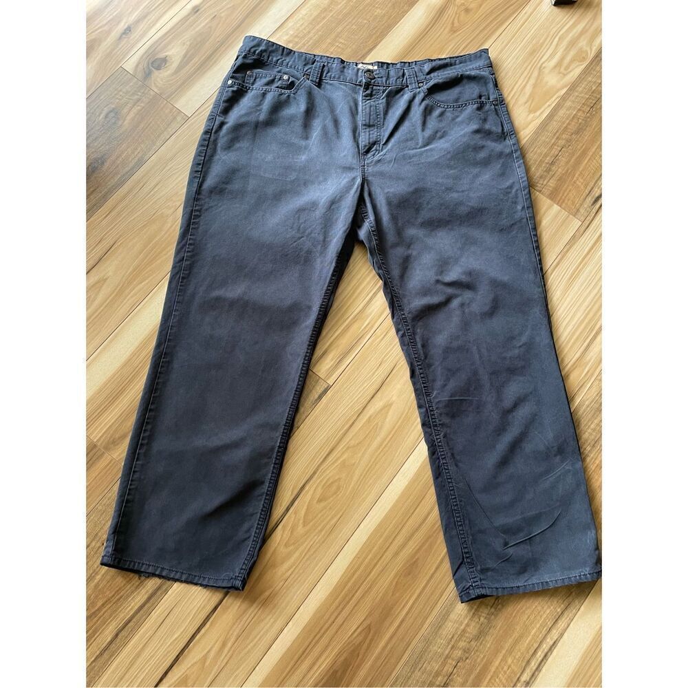 Blue Mountain Men's Straight  Navy Blue Trousers 42x32